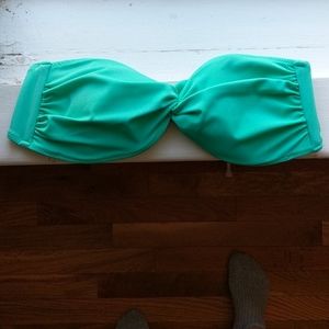 Teal Victoria's Secret strapless swimsuit top
